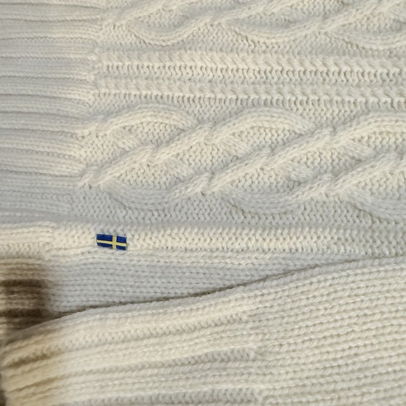 Fjall‎ Raven Sweater Ovik Cable Knit Roll Neck Wool Pullover Women's Small New - Picture 10 of 13